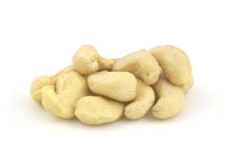 Cashew nuts isolated on white background