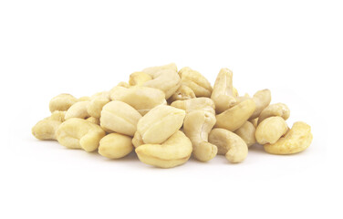 Cashew nuts isolated on white background