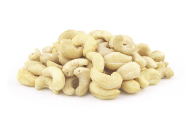 Cashew nuts isolated on white background