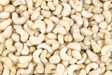 Cashew nuts background or pattern