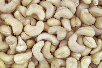 Cashew nuts background 
