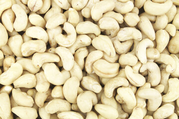 Cashew nuts as background or pattern