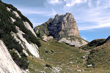View from Rofan Mountains in Tyrol, Austria