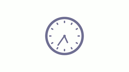 Amazing circle blue gray counting down clock icon on white background,clock icon