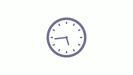Amazing circle blue gray counting down clock icon on white background,clock icon