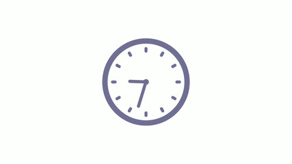 Amazing circle blue gray counting down clock icon on white background,clock icon