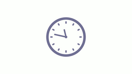 Amazing circle blue gray counting down clock icon on white background,clock icon