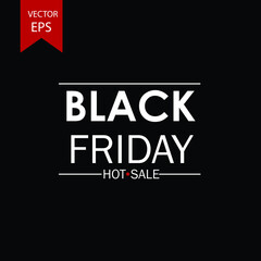 Black Friday on black background EPS Vector Hot Sale, Disount
