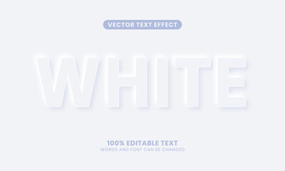 Editable Stylish White Text Effect. Simple, modern, and elegant. Easy to edit. Vector illustration.	
