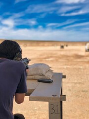 20s man shooting a gan in NM the US