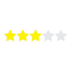 three stars review icon
