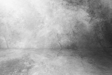 Concrete wall white color for background. Old grunge textures with scratches and cracks. White painted cement wall texture.