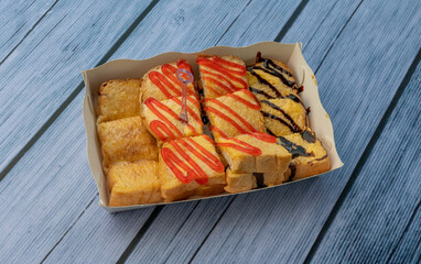 Thai Toast with Jam and Drinks 