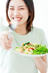 Healthy lifestyle of Asian women