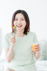Fototapeta premium Healthy lifestyle of Asian women