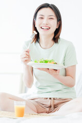 Healthy lifestyle of Asian women