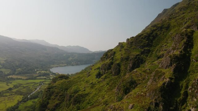 Aerial view of Snowdonia National Park