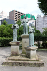 Statue of Francis Xavier, Yajiro or Angelo, and Bernardo of Kagoshima