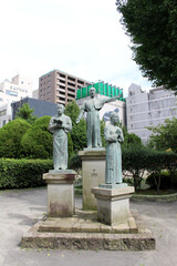 Statue of Francis Xavier, Yajiro or Angelo, and Bernardo of Kagoshima
