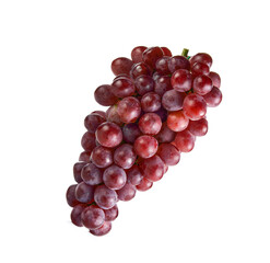 red grapes isolated on white background