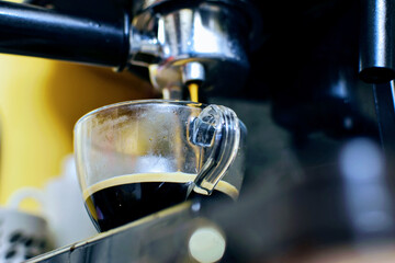 coffee machine making coffee