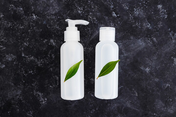 group of lotions and moisturizers with green, natural and cruelty-free beauty