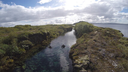 glacial freshwater spring ravine Iceland