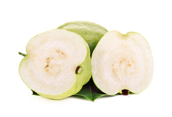Guava fruit isolated on the white background