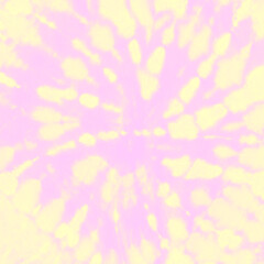Swirl tie dye wallpaper. Tie-dye background. Hippie spiral tiedye backdrop in yellow and pink.