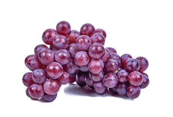 red grapes isolated on white background