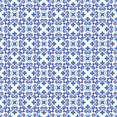 Azulejos portuguese traditional ornamental tile