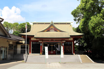 Obraz premium Yasaka Shrine next to Tagayama Park in Kagoshima