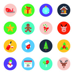 

Pack of Christmas Flat Icons 
