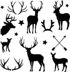 deer silhouette collection