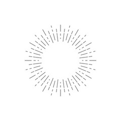 Light rays frame. Shine burst background. radiant spark.