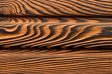 Vintage wood texture with knots. Closeup topview.