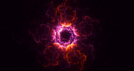 3D rendering abstract circle light background