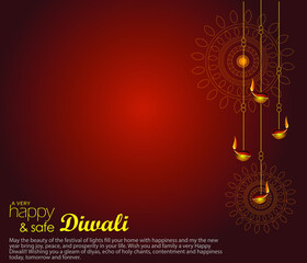 illustration of happy diwali.