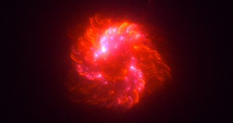 3D rendering abstract multicolor fractal light background