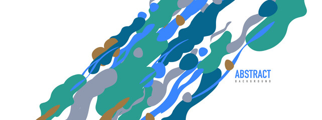 Fototapeta premium Trendy liquid style shapes abstract design, dynamic vector background for placards, brochures, posters, web landing pages, covers or banners