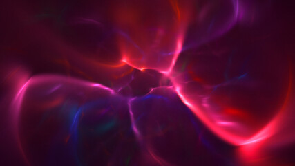 3D rendering abstract multicolor fractal light background