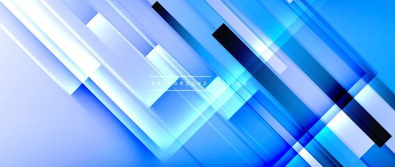 Naklejka premium Dynamic lines on fluid color gradient. Trendy geometric abstract background for your text, logo or graphics