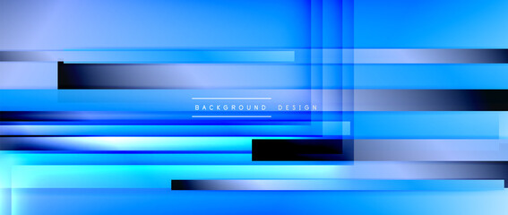 Fototapeta premium Dynamic lines on fluid color gradient. Trendy geometric abstract background for your text, logo or graphics