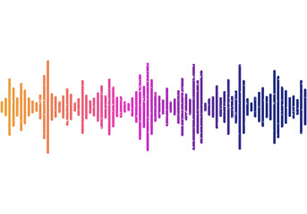 Vector sound wave. Colorful dynamic visual effect. Vector illustration.