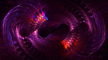 3D rendering abstract round light background