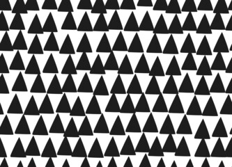Abstract seamless pattern with triangles on white background.