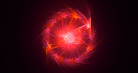 3D rendering abstract round light background