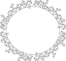 Vector cartoon monkeys background icon