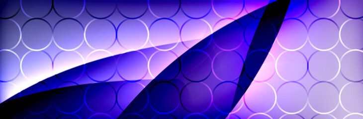 Fluid gradient neon color waves, vector abstract background