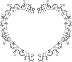 Vector cartoon monkeys background icon